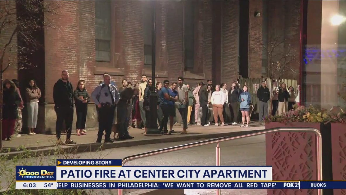 Patio catches fire at Center City apartment